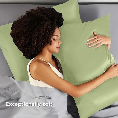 Premium Satin Silk Pillowcases For Hair And Skin 2 Pack Soft Pillow Cases Covers - Picture 127 of 137