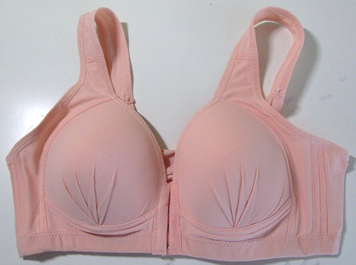 WOMEN'S FRONT HOOK & EYE CLOSURE SPORTS BRA SIZE 42 (EU 95) PINK NEW W/O  TAG