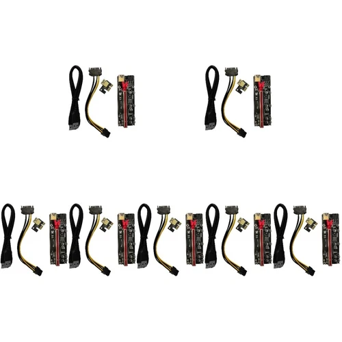  7 Sets PCIe -Grafikkartenverlängerungskabel PCI-E-Kartenadapter 1x Auf 16x