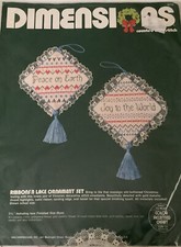 Dimensions Counted Cross Stitch Kit 8315 Ribbons  Lace Ornaments Set 1984