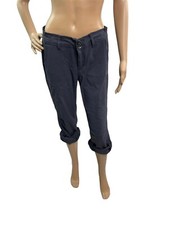 Prana Women  s Size 8 Solid Gray Outdoor Fishing Hiking Roll Up Pants With Pocket