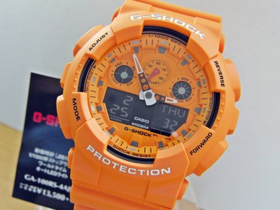 Casio G Shock GA 100RS 4AJF Orange Hot Rock Sounds | eBay