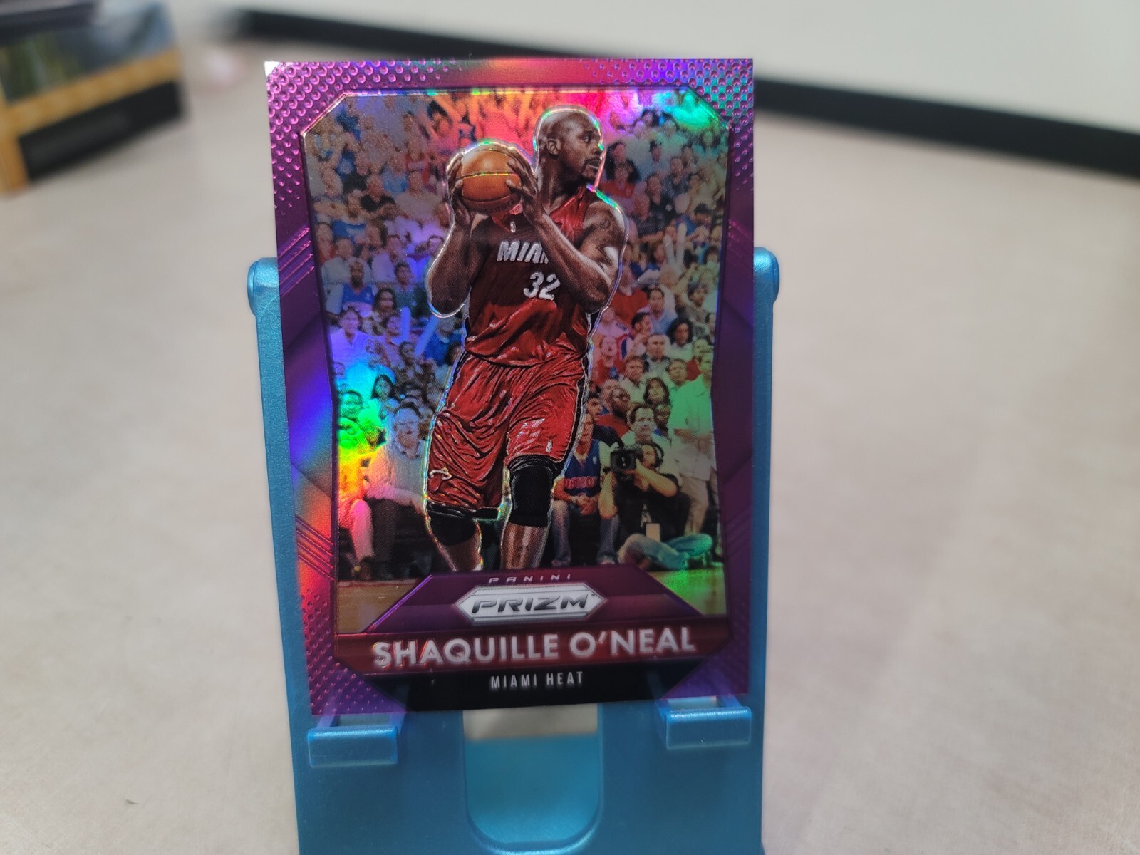 2015-16 Prizm Purple Prizm- Shaquille O'Neal /99 Miami Heat T8995