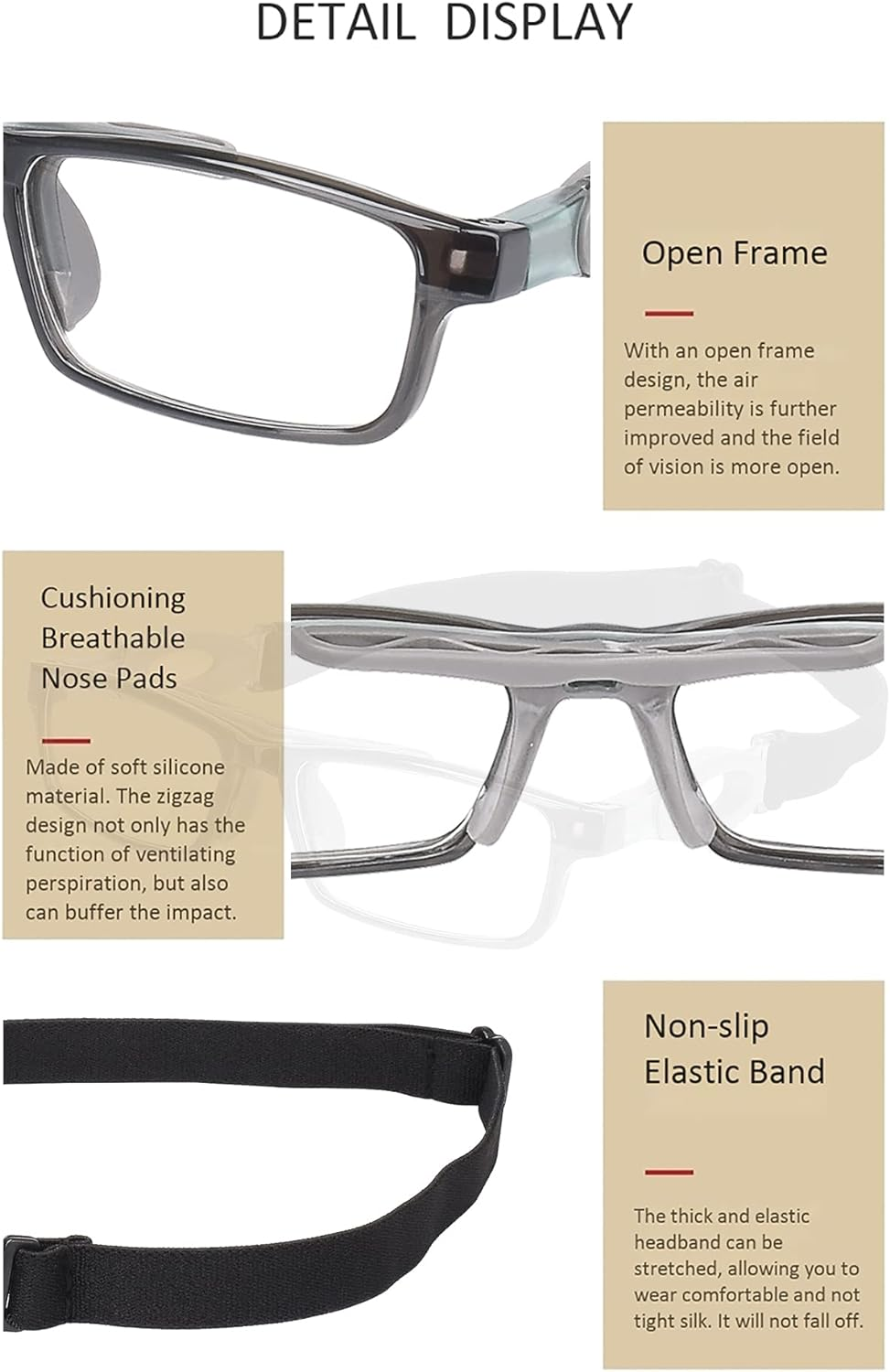 Safety Goggles Glasses Racquetball Basketball Goggles Sports Eyewear