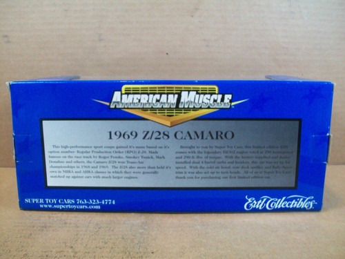 American Muscle~Super Toy Cars~Hidden Treasures~1969 Z/28 Camaro~ 1 of 399 ~1:18 - Picture 11 of 12