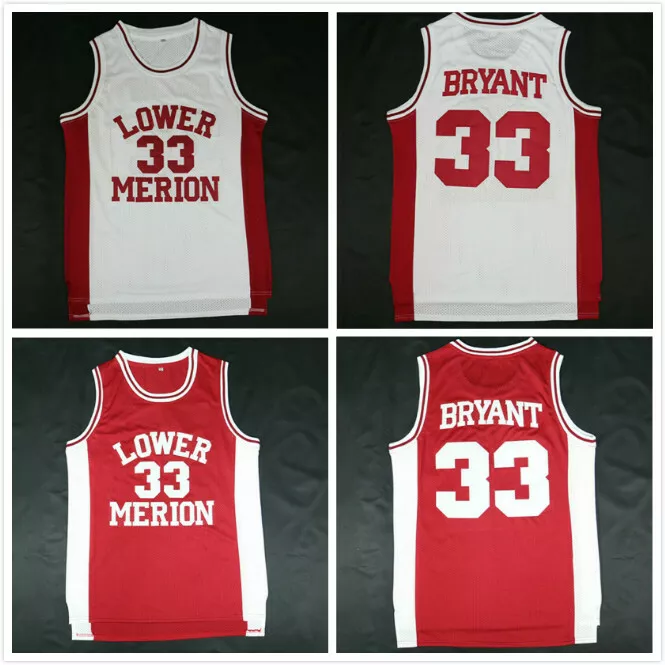 Mens Youth Bryant #33 Lower Merion Basketball Jersey High School Sewn 4  Colors