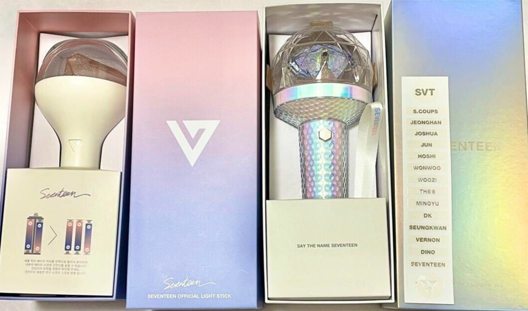 SEVENTEEN Carat Bong Official Pen Light Stick Ver. 1 Ver. 2 Set