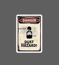Dust Hazard Sticker Work Waterproof NEW
