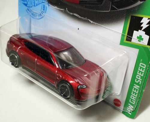 Hot Wheels Porsche Taycan Turbo S Red Burgundy 208/250 1/64 2021 Lot Of 2 - Picture 5 of 7