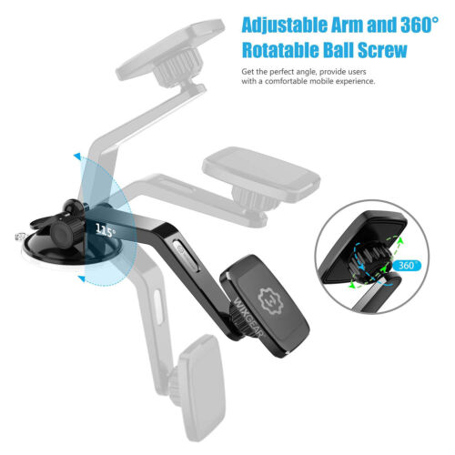 WixGear Universal Armaturenbrett gebogene magnetische Handyhalterung Auto Halterung Mini Tablets - Bild 6 von 8