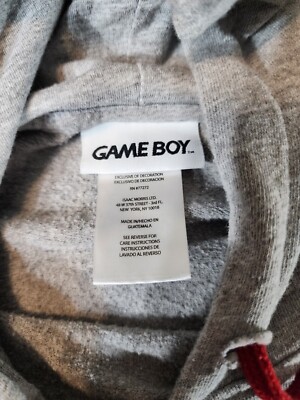 Nintendo Hoodie Mens XXL Grey Sweater Sweatshirt 90s Game