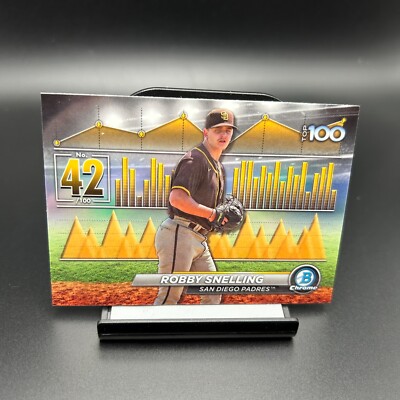 2024 Bowman Chrome #BTP-42 Robby Snelling Bowman Top 100 San Diego Padres