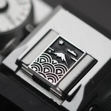 Sea Wave Style Metal Camera Hot Shoe Cover For Leica Sony Canon Nikon Fujifilm