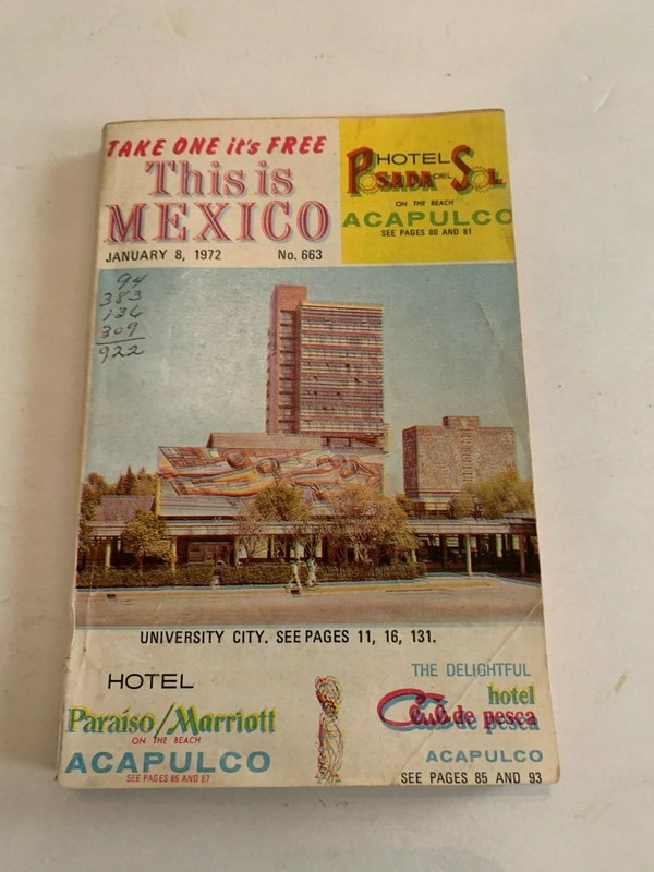 1972 This Is Mexico Travel Booklet Brochure