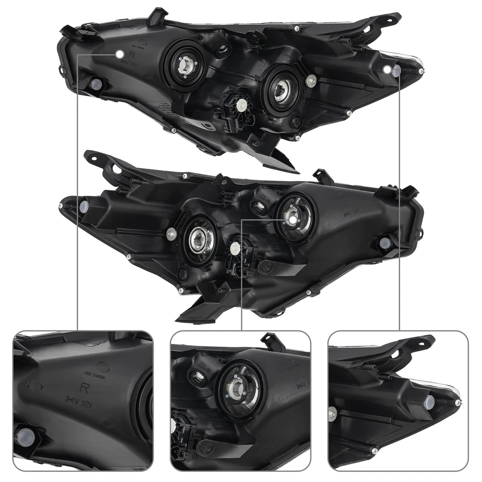 For 2012-2014 Toyota Prius V Headlight Halogen Headlamps Pair Left+Right Side Foto 4 de 4