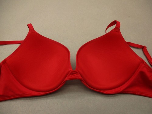 Reggiseno push up 32D Victoria's Secret donna rosso imbottito ferretto chiusura schiena 2G - Foto 8 di 8