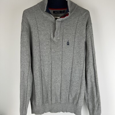 8yards Men’s RIBMOCK Big & Tall Navtech Mock-Neck Full-Zip Sweater | Nautica