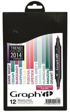 Graph It Marker Pen Set - 12 Colour Box - 2014 Home and Fashion