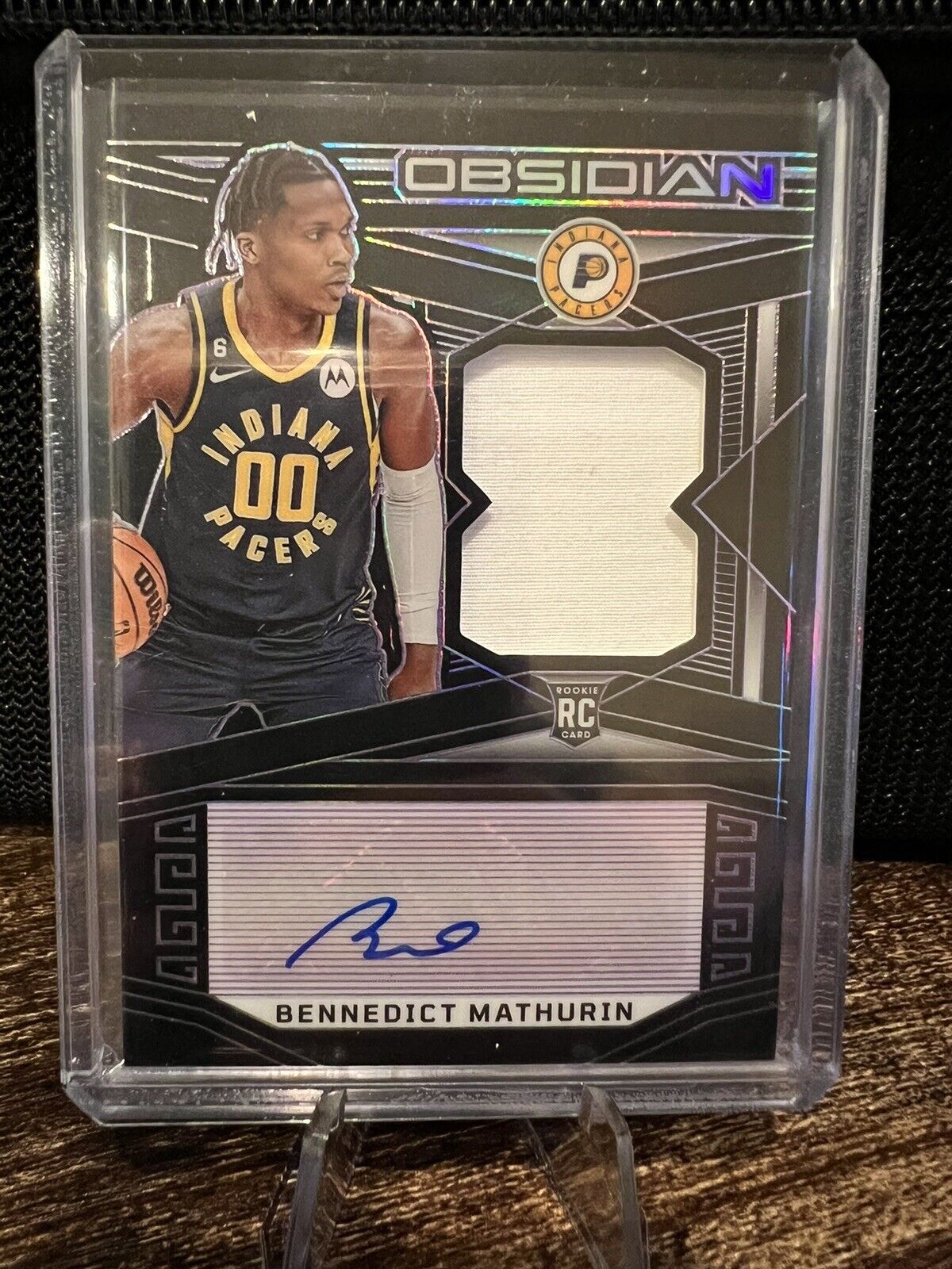 Bennedict Mathurin's biggest card to date pulled at Midnight last night!  🤯🔥 Only @whatnotsports Thank you! @paniniamerica