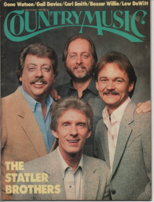 Country Music May/June 1985 Statler Brothers Gail Davies CMSA Jim Reeves