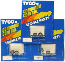 6pc 1980 TYCO Slot Car Command Control TCR SLOTLESS FRONT TIRES 6386 Carded New