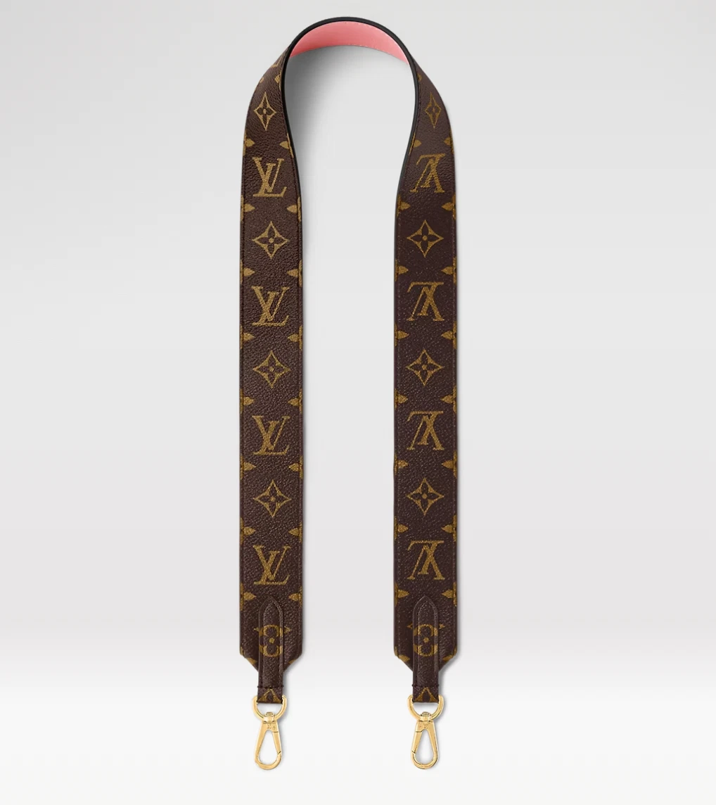 ❤️LOUIS VUITTON BANDOULIÈRE Wide Shoulder Strap Monogram Rose