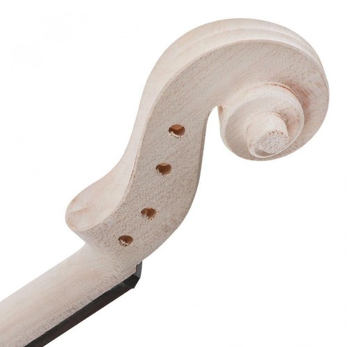 4/4 Size Maple White Violin Neck Head Violin Ebony Fingerboard Nut Hand DIY Kit - Picture 5 of 9