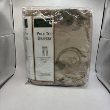 CROSCILL Pole Top Drapery 82''X84'' 2 Lined Panels/Tiebacks Chambord  New