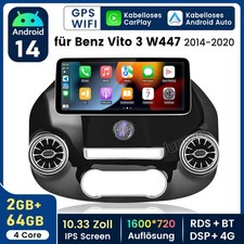 2GB+64G Android 14.0 Autoradio Carplay Navi Für Mercedes Benz Vito W447 2014-23 2GB+64G Android 14.0 Autoradio Carplay Navi Für Mercedes Benz Vito W447 2014-23