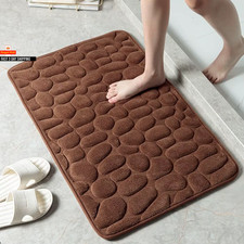 Cobblestone Embossed Bath Mat Non-Slip Carpets Water Absorption Washable Bathtub