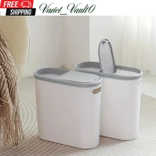 Bathroom Trash Can with Lid, Small Trash Can with Lid for Bathroom 2.65 Gal/ 10L