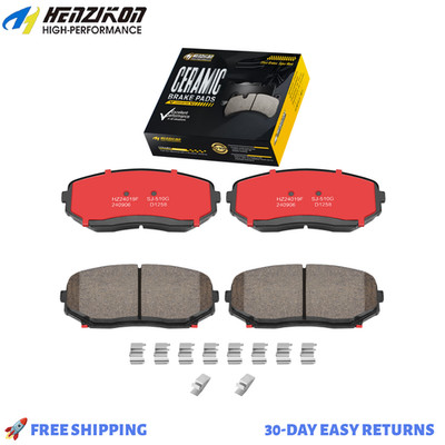 Front Ceramic Brake Pads W/Hardware for 2007 - 2012 Mazda CX-7 2.3L 2.5L