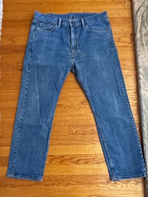 Levi's Men s Blue Medium Wash Straight Leg Cotton Denim Jeans Regular Fit