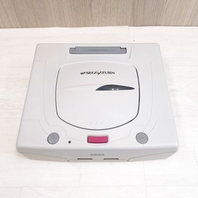 Sega Saturn Japanese white Console with 2 Virtua Gun controllers &5 games tested