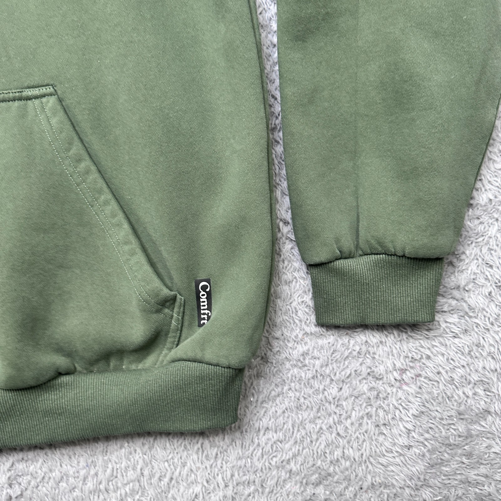 Comfrt Hoodie Size L Green Soft Pullover Sweatshirt image 5