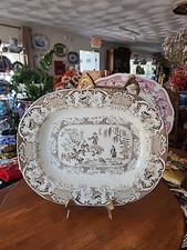Antique Brown Transferware 15.3/4