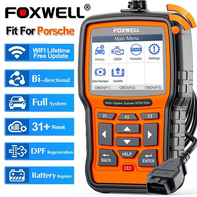 FOXWELL OBD2 Scanner For PORSCHE Car Full System Diagnostic 25+Reset Active Test