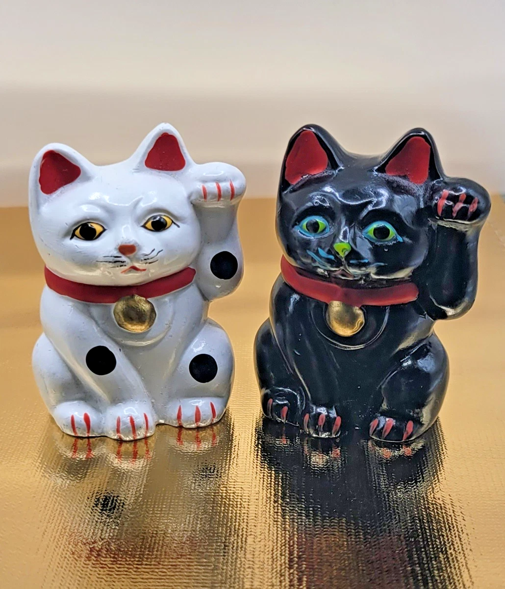 ヴィンテージ80s手描きの大きな瞳が可愛い雰囲気抜群の幸運・良き人を招く招き猫 Collectible Japanese Maneki Neko (1900-Now) for sale | eBay