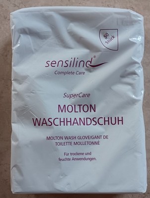 Sensilind  Supercare Molton Waschhandschuh, 50 Stück 150x220