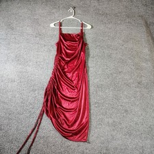 Women's Sexy Satin Red Wine Evening Gown Size Small