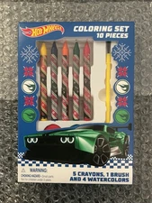 Hot wheels coloring set and touch up art, water colors & crayons by Mattel