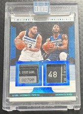 2024-25 Panini Eminence Karl-Anthony Towns Derrick Rose Dual GU Laundry Tag 1/1