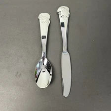 Oneida Wildlife Buddies 2 Pieces 18/10 Childs Stainless Flatware Knife Spoon