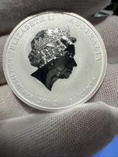 2012-P PDCAM Elizabeth II Australia 50c Year Of The Dragon Silver Coin #91