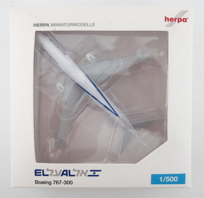 Herpa EL AL Israel Airlines Boeing 767-300 Model - 1:500 - 523707