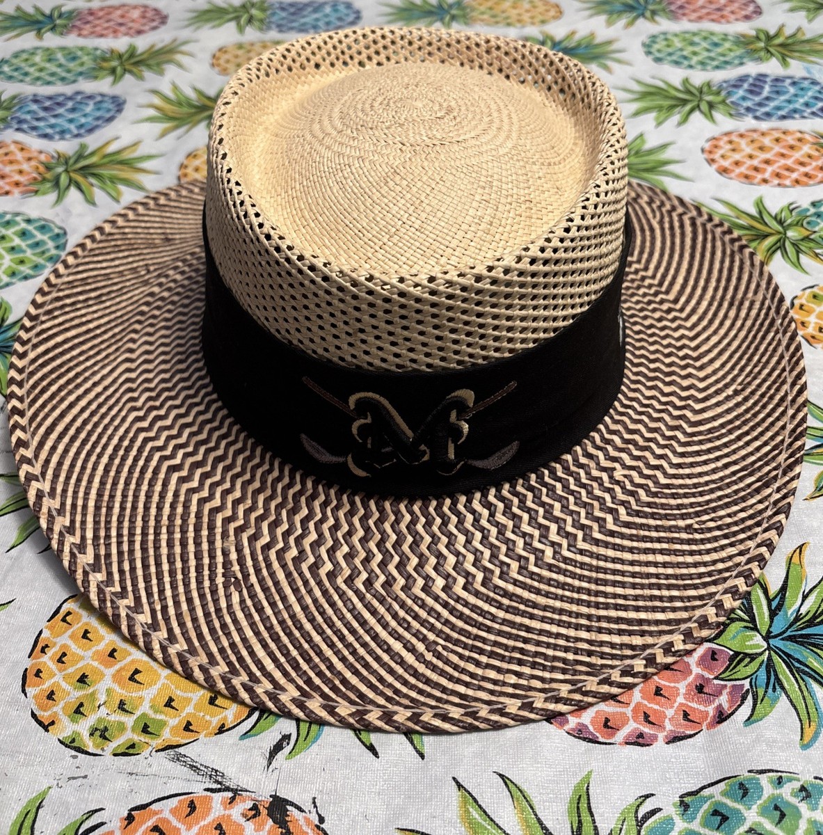 Vintage Walt Disney World Pro Mickey Mouse Straw Golf Hat Sz  display picture 1