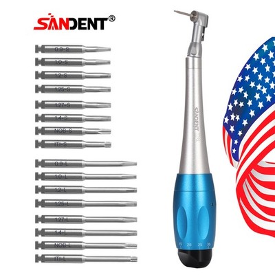 Dental Universal Implant Kit Torque Wrench Contra Angle Handpiece & 16 Drivers B