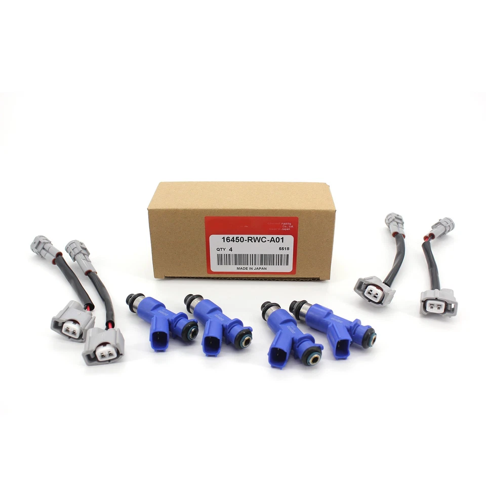 NEW OEM 4X 410cc FUEL INJECTORS 16450-RWC-A01 FOR RDX RSX TSX INTEGRA CIVIC Foto 3 de 4