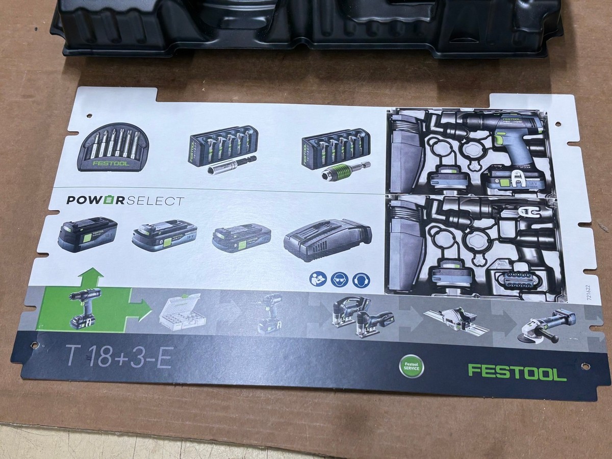 オーダーページ　IlstB　0103 Festool Systainer3 Insert, for T 18+3-E Drill _ no case or tool | eBay