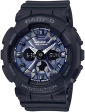 Casio Baby-G BA-130-1A2 Black Blue Analog Digital Women’s Shock Resistant Watch